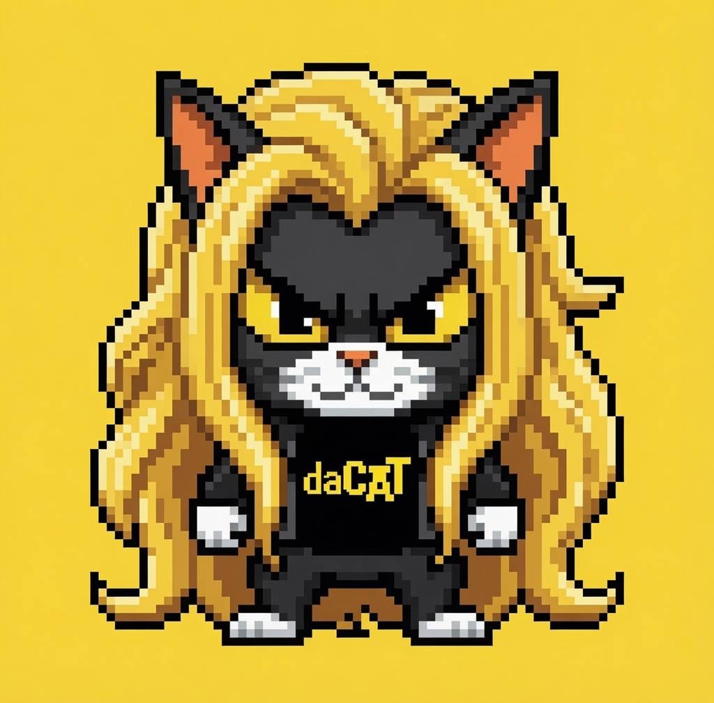 Golden Glam Wig — HATS n’ daCATs #021
